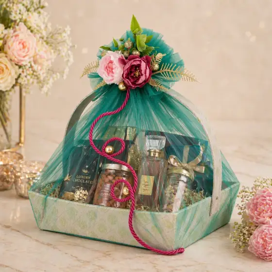 Green Festive Basket